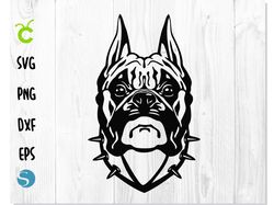 boxer dog head svg | boxer dog svg, boxer dog vector, boxer dog dxf, boxer dog png, boxer dog cut file for cricut svg