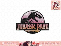 Jurassic Park Gradient Sunset Circle Logo png, instant download