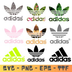 adidas logo svg - fashion brand svg - png - luxury fashion brands logos svg - instant download file.