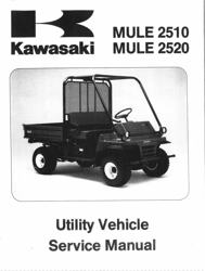 kawasaki mule 2510 2520 utility vehicle service manual