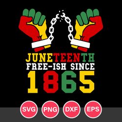 juneteenth free ish since 1865 svg, juneteenth svg, black history svg, african american svg, png dxf eps digital file