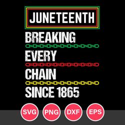 juneteenth breaking eery chain since 1865 svg, juneteenth svg, black history svg, african american svg, png dxf eps file