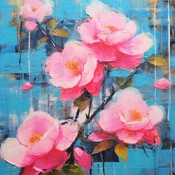 "camellia" oil painting