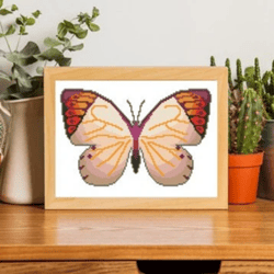 butterfly cross stitch pattern pdf, insect cross stitch, bright cross stitch, cross stitch pattern, small cross stitch.