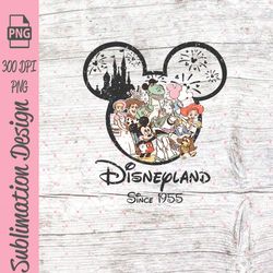 disneyland est 1955 svg, mickeyy head svg, mouse head svg, family trip svg, vinyl cut file, svg, pdf, jpg, png, ai print