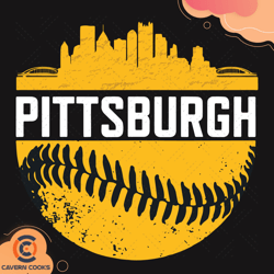 pittsburgh baseball cityscape distressed novelty p