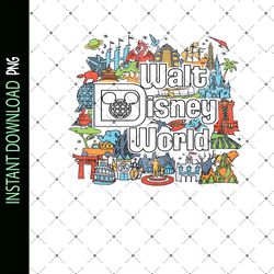 vintage mouse and friends png, family trip 2023 png, magical kingdom png, family vacation png, family png, vacay mode pn