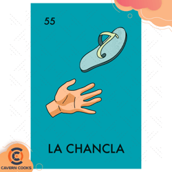 la chancla sandal mexican lottery card svg, trendi