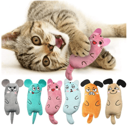 cute cat toys funny interactive plush cat toy mini teeth grinding catnip toys kitten chewing mouse toy pets accessories