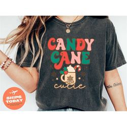 candy cane cutie shirt, christmas shirt for women, christmas shirt, christmas candy cane, christmas shirt, christmas gif