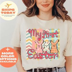 my first easter shirt, easter gift ideas, cute easter bunny t-shirt, gift for women, first easter shirt, easter unisex s