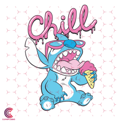 stitch ice cream chill svg, trending svg, stitch s