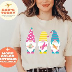 happy easter shirt, easter shirt, gift for easter day, easter day gift, cute easter shirt, easter gnome shirt, gnome shi