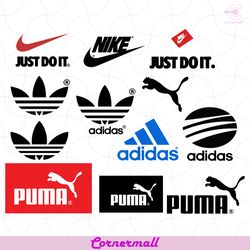 sport logo brand svg, puma logo svg, adidas logo svg, sport brand svg