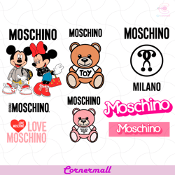 moschino bear logo svg, moschino svg, moschino bear svg, mickey minnie moschino