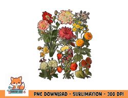 aesthetic cottagecore vintage flowers botanical png, digital download copy