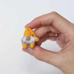 miniature crochet christmas gnome