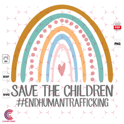save the children, end human trafficking svg, huma
