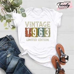 vintage 1963 shirt, 60th birthday gift for men, 60th birthday best friend, 60th bday, sixties shirt, turning 60 birthday