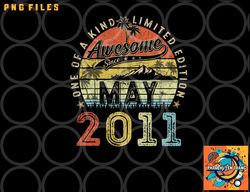 12 year old awesome since may 2011 12th birthday png, digital download copy