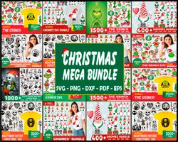 mega christmas bundle svg, grinch svg, christmas gnome svg, christmas skellington,disney christmas svg, grinchmas svg, c