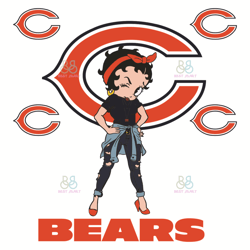 betty boop chicago bears svg, sport svg, chicago bears football team svg, chicag