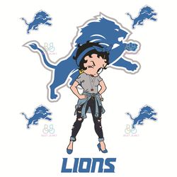 betty boop detroit lions svg, sport svg, detroit lions football team svg, detroi