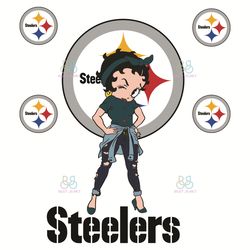 betty boop steelers svg, sport svg, pittsburgh steelers football team svg, pitts