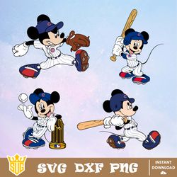 chicago cubs disney mickey mouse team svg, mlb svg, disney svg, cut files, cricut, clipart, silhouette, printable files