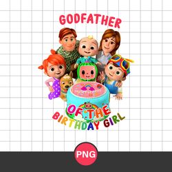 godfather of the birthday girl png, cocomelon birthday png, cocomelon family png digital file