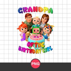 grandpa of the birthday girl png, cocomelon birthday girl png, cocomelon fanily png, cocomelon png digital file