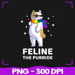 feline the purride lgbt png, gay pride cat png, lgbt png, sublimation, png files, sublimation png, png, digital download