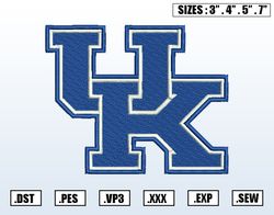 kentucky wildcats football team embroidery file, ncaa teams embroidery designs, machine embroidery design file