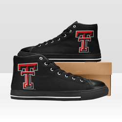 texas tech shoes, high-top sneakers, handmade footwear