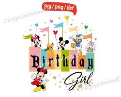 disney birthday girl svg, baby mickey birthday svg, minnie girl svg, mickey birthday svg, disney family vacation svg