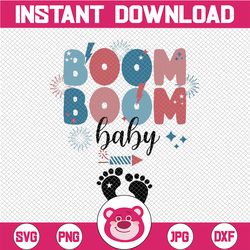 boom boom baby reveal 4th of july svg, pregnancy announcement patriotic svg, independence day svg, instant download