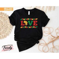 love africa shirt, african american tshirts, black history gifts, africa map shirt, african american men and women shirt