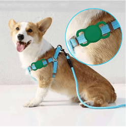 dog collar holder id brand new silicone airtag holder round airtag case air tag holder cover badge pet accessories