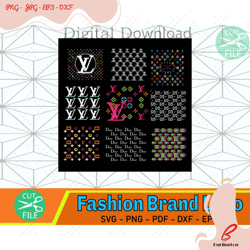 luxury wrap bundle svg, logo svg, louis vuitton wrap, dior wrap svg, chanel wrap svg