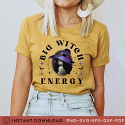 big witch engery  tee, halloween tee, witch tee, h