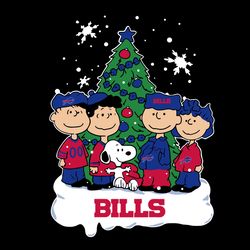 the peanuts movie christmas tree fans buffalo bills, nfl svg, football svg, silhouette svg fies