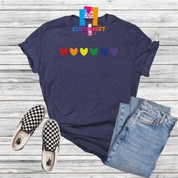 LGBTQ T-shirt, Pride Shirt, Love Is Love Shirt, Heart Shirt, Gender Equality Shirt, Gay Pride, Rainbow Shirt, Colorful S