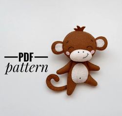 diy monkey  ornaments pattern monkey  patterns felt pdf