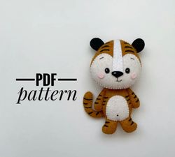 diy tiger ornaments pattern tiger patterns felt pdf