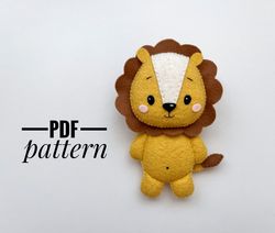 diy lion ornaments pattern lion patterns felt pdf