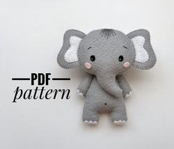 diy elephant  ornaments pattern elephant   patterns felt pdf