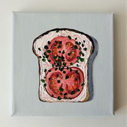 sandwich painting – unique food art for your kitchen wall