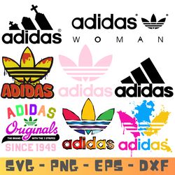 adidas logo svg - fashion brand svg - png - luxury fashion brands logos svg - adidas t-shirt - instant download file.