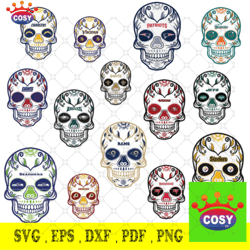 skull logo nfl team bundle svg, nfl team bundle, s