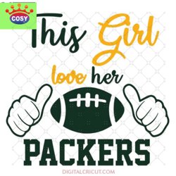 this girl love her packers svg, green bay packers